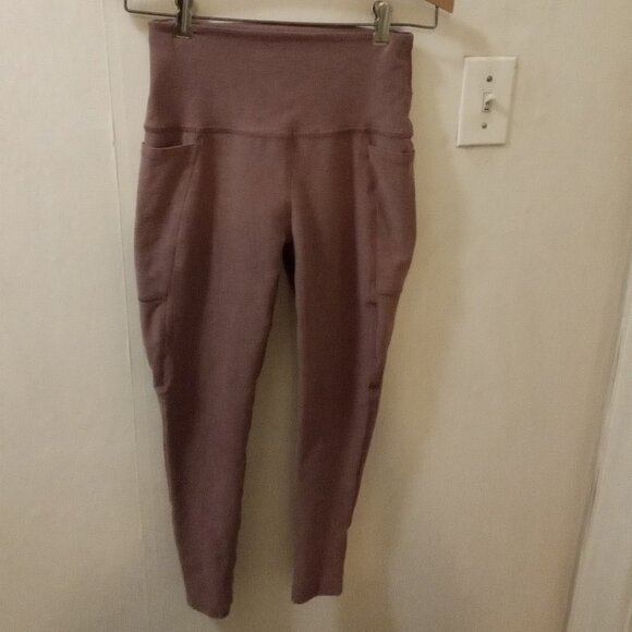 Beyond Yoga Sz M dusty brown/rose Leggings - Picture 1 of 5